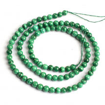 Koraliki Naturalny Malachit Klasa A, Okrągłe, 4mm, około 95szt/36cm/sznur (13WB32263)
