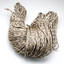 Sznurek Paracord Poliester i Spandex 7-Żyłowy Paskowany, do Robienia Bransoletek, Beżowy, 4mm, 100m/wiązka (13WB32241)