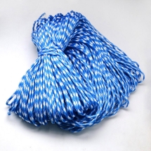 Sznurek Paracord Poliester i Spandex 7-Żyłowy Paskowany, do Robienia Bransoletek, Niebieski, 4mm, 100m (13WB32259)