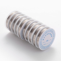 Мідний Дріт для Рукоділля 0.2мм/35м, Срібло, 0.2мм, близько 35м/котушка, 10 котушок, (13WB32287)