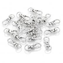 Zapięcie Obrotowy, Karabinek Lobster, Stop, Platynowy, 30.5x11x6mm, Otwór 5x9mm, 100szt (13WB32227)