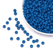 Koraliki 33210 Czeskie Preciosa 10/0, Naturalny Nieprzezroczysty, Niebieski, Okrągły, 50g (3WB3649)