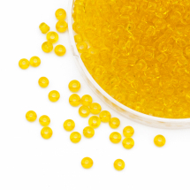Koraliki Preciosa, 10/0, Przezroczyste, Żółte, Okrągłe, 50g (3WB3655)