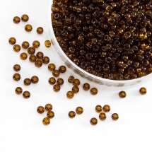 Koraliki Preciosa 10110 10/0, Przezroczyste NT, Otwór Okrągły, Brązowy, 50g (3WB3694)