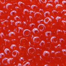 Koraliki Preciosa 33119/96050/10, Przezroczyste Błyszczące, Czerwone, Okrągłe, 50g (3WB3731)
