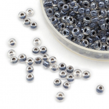 Бісер Китайський 12/0, Неоновий Пофарбований Всередині (LIC), Сірий 2210, Круглий, (3WB3780)