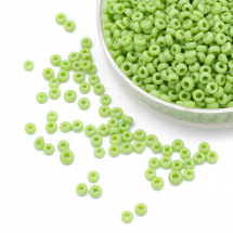 Koraliki Chińskie 12/0, Nieprzezroczyste, Zielone 44, Okrągłe, 100g (3WB3824)