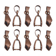 Тримач для кулонів, Латунь, Колір: Мідь, Розмір: 20х7х6мм, Отвір 4х6мм, (Q6WB499)