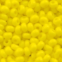 Koraliki 83110 Czeskie Preciosa 10/0, Naturalne Nieprzezroczyste NO, Żółte, Okrągłe, 50g  (3WB1945)