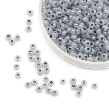 Koralik 37342 Czeskie Preciosa 10/0, Alabaster, Szary, Okrągły, 50g (3WB4411)