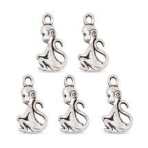 Zawieszka Stop Metalowy 20x11x6mm Otwór 1.5mm Kolor: Antyczne Srebro 5szt (5WB4530)