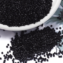 Бісер MIYUKI Delica DB0010 11/0, Opaque Black, 1000шт/5г, (13WB27751)