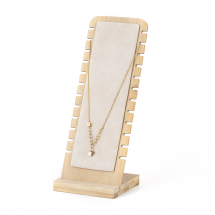 Stojak na Naszyjniki, z Bambusa do Rękodzieła i Biżuterii, Lniany, 10x25.8cm, 1szt (13WB32281)