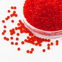 Koraliki 31119/90070 Czeskie Preciosa 10/0, Przezroczysty, Czerwony, Okrągły, 50g (3WB3170)