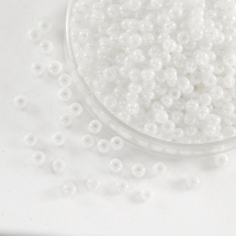 Koraliki Preciosa 33119/46205/10, Nieprzezroczyste Tęczowe, Białe, Okrągłe, 50g (3WB3195)