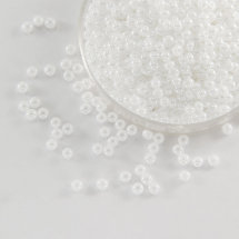 Koraliki Preciosa 33119/46102/10, Nieprzezroczyste Tęczowe, Białe, Okrągłe, 50g (3WB3210)