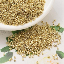 Бісер MIYUKI Delica DB0034 11/0, Gold Light Plated, 400шт/2г, (13WB32431)