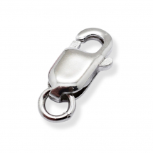 Срібло 925 Родоване Застібка Карабін-Лобстер, 12х5.5х3мм, (13WB32364)