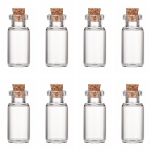 Скляна Пляшечка для Бісеру та Намистин з Пробкою, 35х16мм, Шийка 10мм, Об'єм 6мл, (13WB32336)