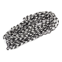 Sznurek Paracord Poliester i Spandex Pasiasty 2mm Kolor: Czarno-Biały 5m (13WB24378)