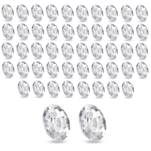 Dżety Akrylowe Rivoli, Owalne Fasetowane, Bezbarwne, 18x13x5mm, 50szt (13WB32598)