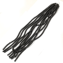 Намистини Австрійський Кришталь, Клас АА, Імітація, Круглий, Чорний, 8 мм, Отвір 1мм, близько 48шт/35см, 10 ниток (13WB32599)