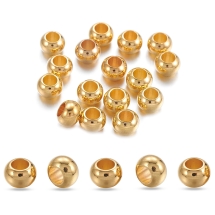 Намистини-Роздільники Латунь, Рондель, Золото, 6х4мм, Отвір 3мм, (13WB32608)