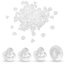 Zatyczki do Kolczyków, Plastikowe, Przezroczysty, 5x7mm, 1000szt (13WB32611)