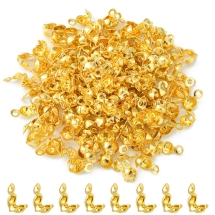 Каллоти Залізні, Золото, 8х4мм, Отвір 1.5мм, Діаметр внутрішній 3мм, (13WB32612)