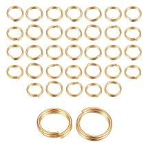 Kółeczka Ogniwka Podwójne, Stal Nierdzewna do Rękodzieła, Złoty, 8x1.5mm, 40szt (13WB32613)