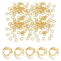 Колечка Одинарні Відкриті, Нержавіюча Сталь, Золото, 6x1мм, Внутрішній Діаметр 4мм (13WB32616)