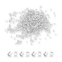 Koraliki Zaciskowe Stopery, Mosiężne, 1.5x2mm, Srebrny, około 950szt/10g (13WB32619)