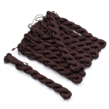 Sznurek Nylonowy do Rękodzieła, Brązowy, 1mm, około 24m/wiązka 10 wiązek (13WB32629)