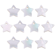 Підвіска з Перламутру Зірка, Білий, 12х2мм, Отвір 1.2мм, (13WB32690)