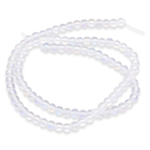 Koraliki Szklo Galwaniczne, Kulki, Bezbarwny AB, 4-4.5mm, 95szt/37cm/sznur (13WB32700)