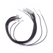 Baza do Naszyjnika, Sztuczna Skóra, Brązowy, 2mm/43cm, 10szt (13WB32711)