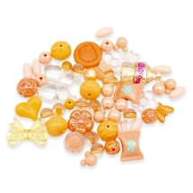 Koraliki Аkrylowe, Mieszane Formy, Piaskowo-brązowy, 7.5-33mm, 50g~80-150szt, (13WB32718)