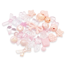 Koraliki Аkrylowe, Mieszane Formy, Różowy, 7.5-33mm, 50g~80-150szt, (13WB32719)