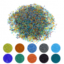 Koraliki Chińskie 12/0, Okrągłe, Mix, 100g (13WB32914)