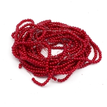 Koraliki Perły Szklane Okrągłe Malinowe 4-5mm, 200szt/75cm/sznur, 5 sznurów (13WB32734)