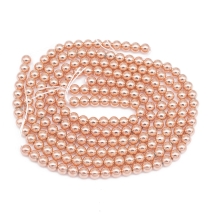 Koraliki Hematyt Syntetyczny Niemagnetyczny, Klasa AАА, Okrągły, Różowe Złoto, 6mm, 70szt/38cm, 3sznury (13WB32763)
