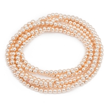 Koraliki Hematyt Syntetyczny Niemagnetyczny, Klasa AАА, Okrągły, Różowe Złoto, 4mm, 100szt/38cm, 3sznury (13WB32764)