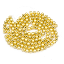 Koraliki Hematyt Syntetyczny Niemagnetyczny, Klasa AАА, Okrągły, Złoto, 8mm, 50szt/38cm, 3sznury (13WB32793)