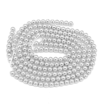 Намистини Синтетичний Гематит, Немагнітний, Клас ААА, Круглі, Срібло, 6мм, Отвір 1мм, близько 70шт/38см/нитка, (13WB32798)