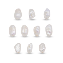 Perły Naturalne Keshi, Owalny do Biżuterii, Beżowy, 7-9x4-6x4-5.5mm, 10szt (13WB32811)