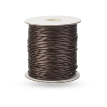 Sznurek Koreański Woskowany Poliester, Brązowy, 1.5mm, 155m/szpula (13WB32736)