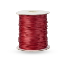 Sznurek Koreański Woskowany Poliester, Ciemnoczerwony, 1.5mm, 155m/szpula (13WB32737)