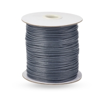 Sznurek Koreański Woskowany Poliester, Szary łupkowy, 1.5mm, 155m/szpula (13WB32742)