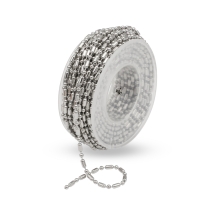 Ланцюг Плетіння Перлина, Нержавіюча Сталь, Паяна, 2.4мм, 10м/котушка, (13WB32832)