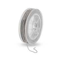 Ланцюг Плетіння Перлина, Нержавіюча Сталь, Паяна, 1.5мм, 10м/котушка, (13WB32865)